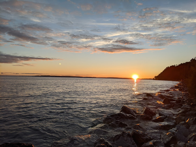 Sunset Rock on Mackinac Island, Michigan